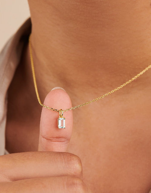 Load image into Gallery viewer, Aquamarine Necklace Charm by Little Sky Stone
