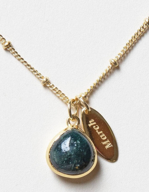 Load image into Gallery viewer, March Bloodstone Birthstone Necklace by Tiny Rituals
