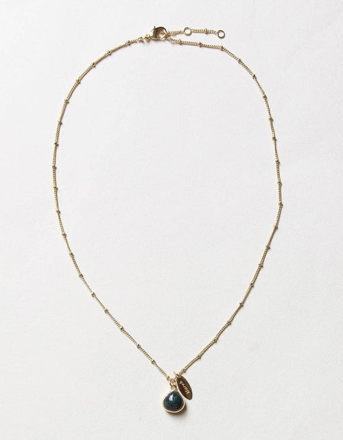 Load image into Gallery viewer, March Bloodstone Birthstone Necklace by Tiny Rituals
