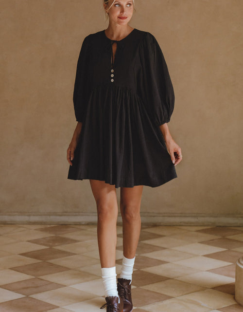 Load image into Gallery viewer, Maribelle Baby Doll Linen Dress by ELF
