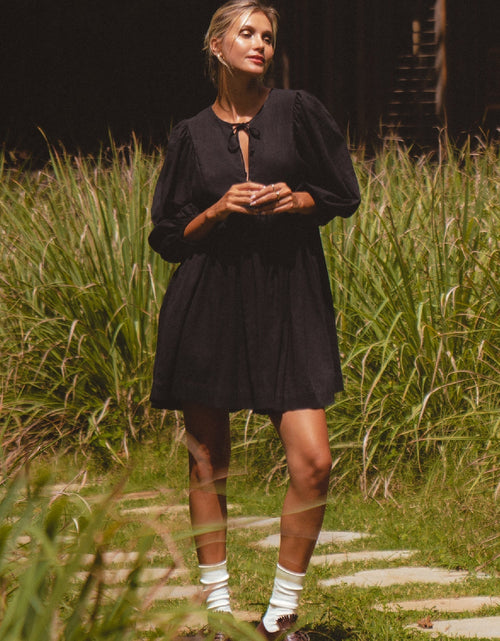 Load image into Gallery viewer, Maribelle Baby Doll Linen Dress by ELF

