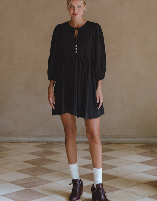 Load image into Gallery viewer, Maribelle Baby Doll Linen Dress by ELF
