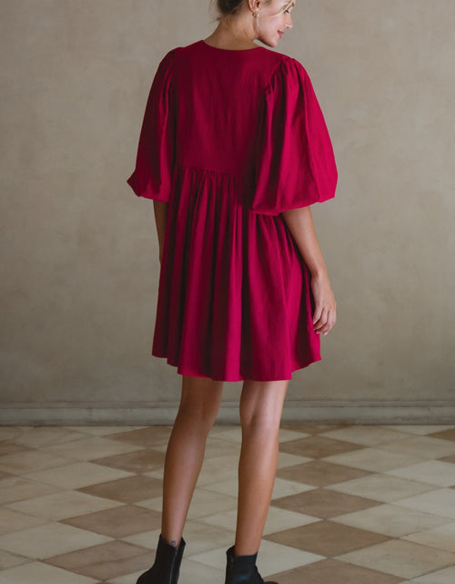 Load image into Gallery viewer, Maribelle Baby Doll Linen Dress by ELF
