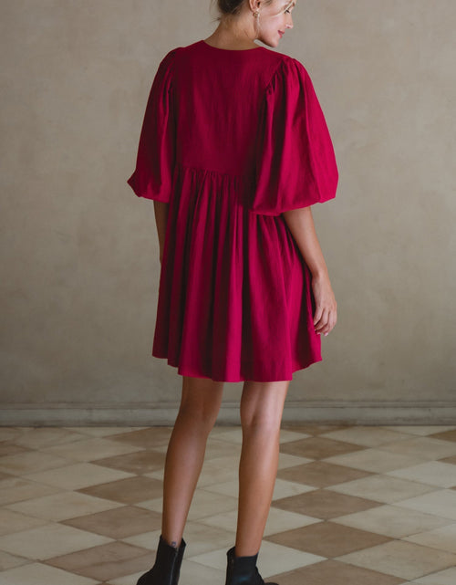 Load image into Gallery viewer, Maribelle Baby Doll Linen Dress by ELF

