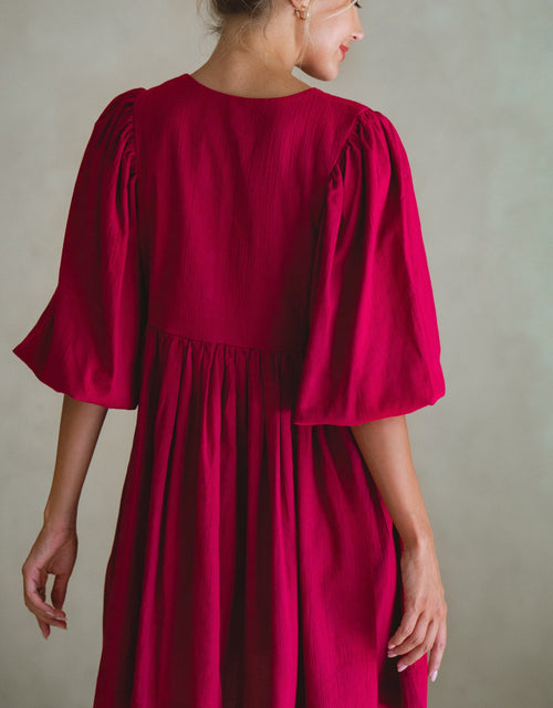 Load image into Gallery viewer, Maribelle Baby Doll Linen Dress by ELF
