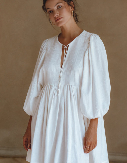 Load image into Gallery viewer, Maribelle Baby Doll Linen Dress by ELF
