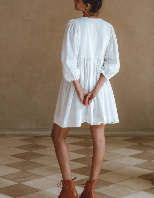 Load image into Gallery viewer, Maribelle Baby Doll Linen Dress by ELF
