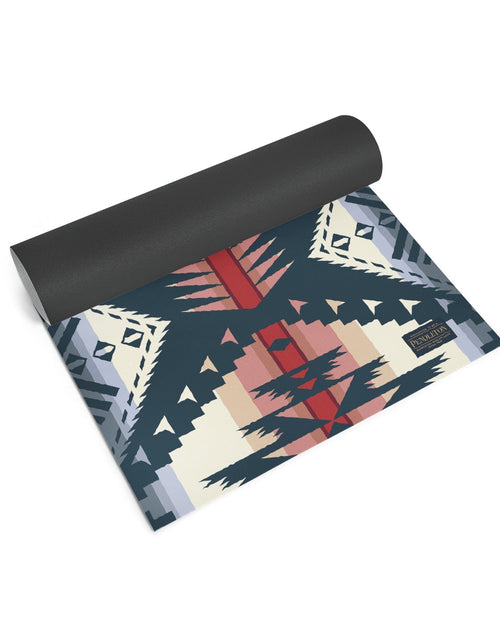 Load image into Gallery viewer, Ascend Yoga Mat Pendleton Eagle Rock Maroon Mat by Yune Yoga
