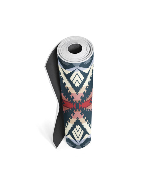 Load image into Gallery viewer, Ascend Yoga Mat Pendleton Eagle Rock Maroon Mat by Yune Yoga
