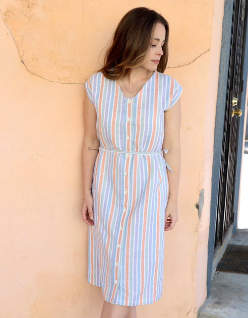 Load image into Gallery viewer, Maurepas Button Dress by Passion Lilie
