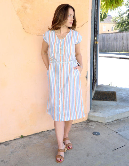 Load image into Gallery viewer, Maurepas Button Dress by Passion Lilie
