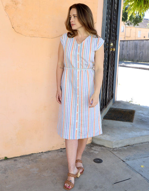 Load image into Gallery viewer, Maurepas Button Dress by Passion Lilie
