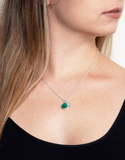 Load image into Gallery viewer, May Emerald Birthstone Necklace by Tiny Rituals
