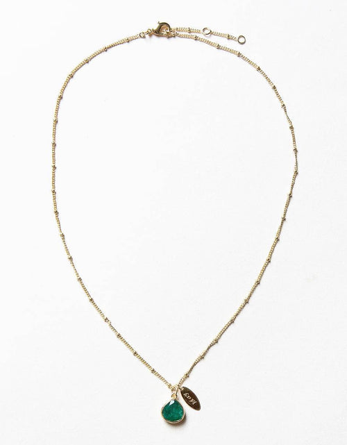 Load image into Gallery viewer, May Emerald Birthstone Necklace by Tiny Rituals
