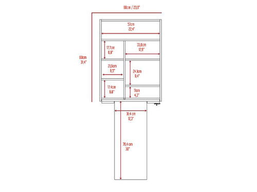 Load image into Gallery viewer, Dalton Foldable Desk, One Shelf With Divisions by FM FURNITURE
