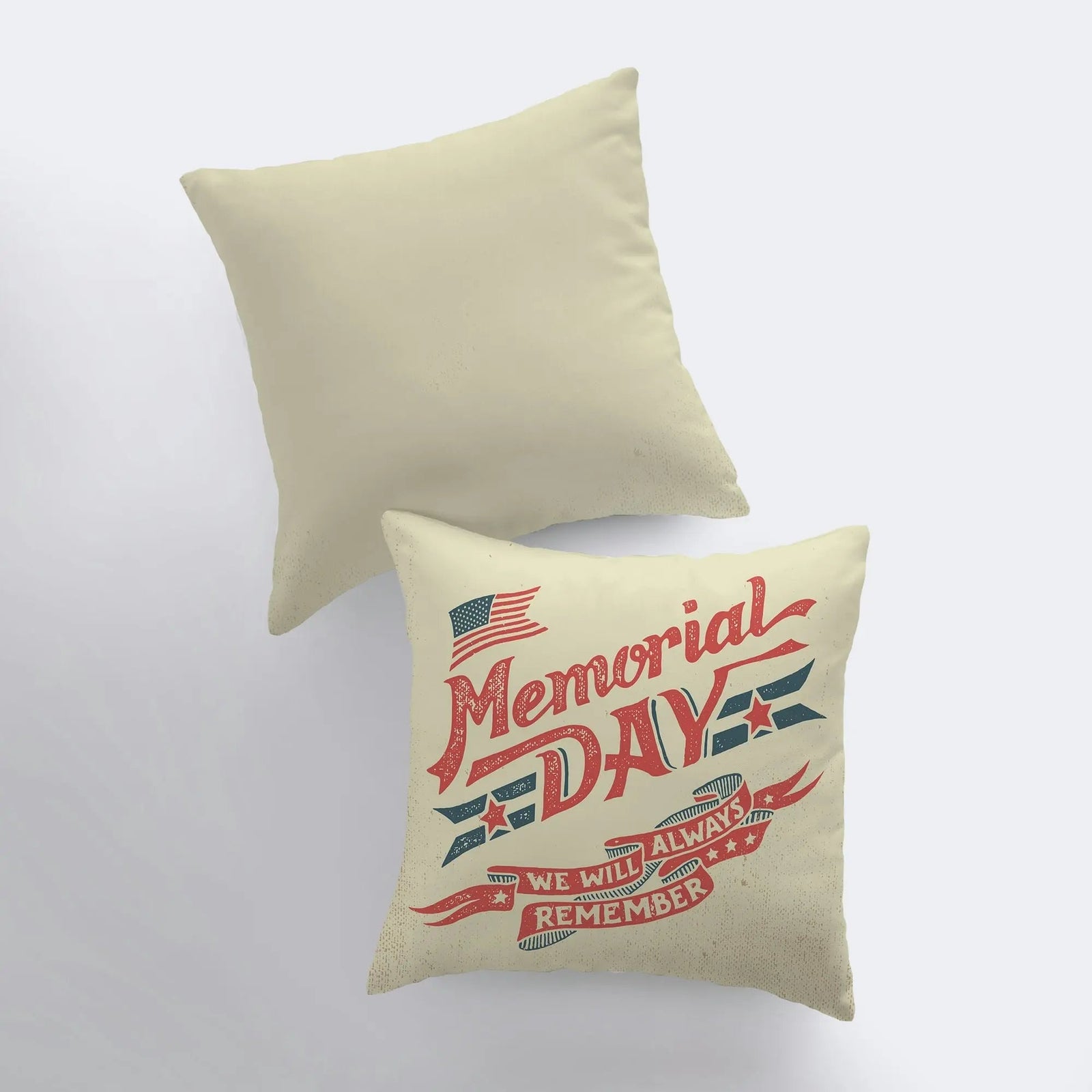 Memorial Day Red | Pillow Cover | Memorial Gift | Thank You Gift | Home Decor | Freedom Pillow | Farmhouse Decor | Throw Pillows | Room Decor by UniikPillows