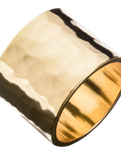 Load image into Gallery viewer, Men's Hammered Wide Ring by eklexic jewelry
