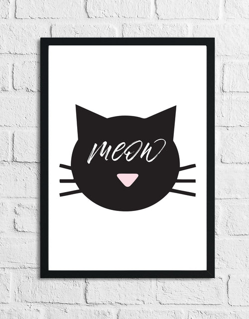 Load image into Gallery viewer, Meow Cat Face Animal Wall Decor Simple Print by WinsterCreations™ Official Store

