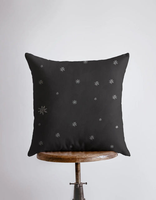 Load image into Gallery viewer, Merry Christmas | Little Bird | Christmas Pillow Cover | Christmas Decor | Throw Pillow | Home Décor | Black Throw Pillows | Pillow Decor by UniikPillows
