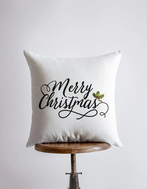 Load image into Gallery viewer, Merry Christmas | Mistletoe | Throw Pillow | Christmas Pillow | Home Decor | Christmas Pillow | Teacher Gift | New Home Gift | Grandma Gift | Mom Gift by UniikPillows
