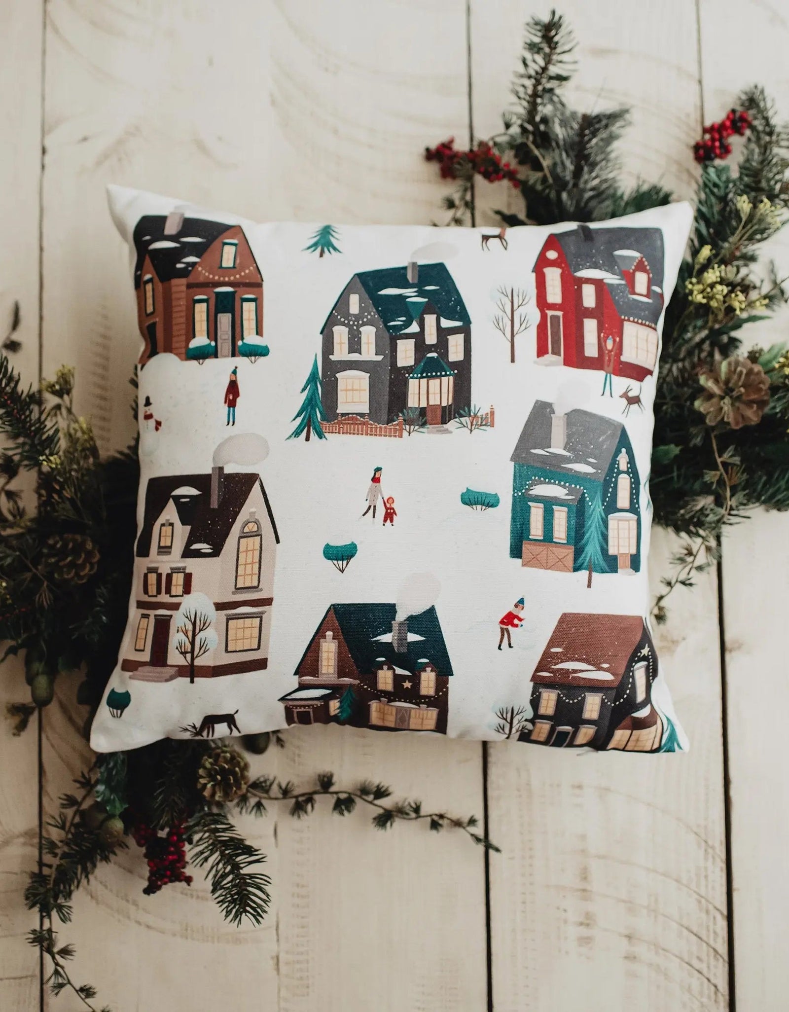 Merry Christmas Snow Angel Throw Pillow Cover | 18x12 | Christmas tree | Christmas Gifts | Room Decor | Mom Gift | Aaesthetic Room Decor by UniikPillows