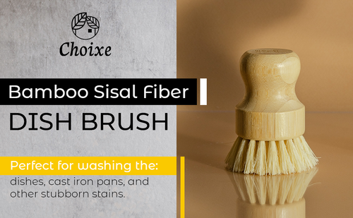 Load image into Gallery viewer, Bamboo Sisal Fiber Dish Brush by Choixe
