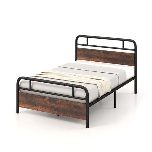 Load image into Gallery viewer, Twin/Full/Queen Size Bed Frame with Industrial Headboard-Full Size
