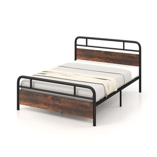 Load image into Gallery viewer, Twin/Full/Queen Size Bed Frame with Industrial Headboard-Queen Size
