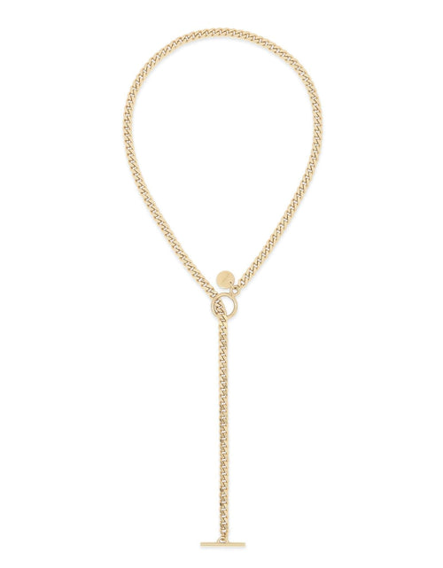 Load image into Gallery viewer, Micro Link Curb Chain Convertible Lariat by eklexic jewelry
