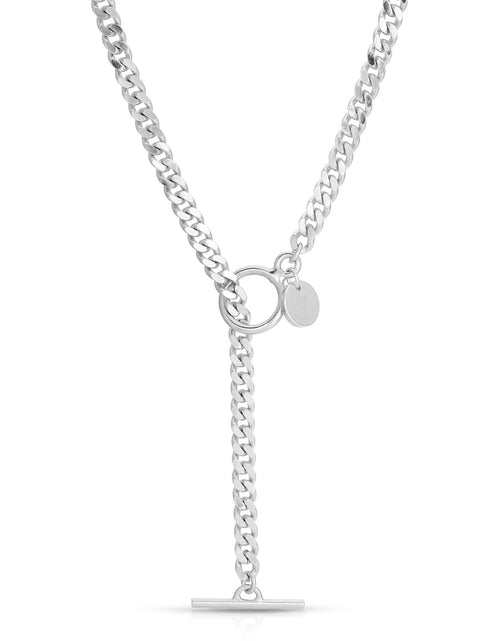 Load image into Gallery viewer, Micro Link Curb Chain Convertible Lariat by eklexic jewelry
