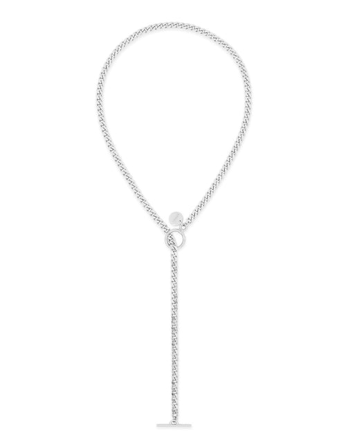 Load image into Gallery viewer, Micro Link Curb Chain Convertible Lariat by eklexic jewelry
