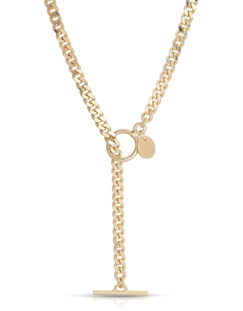 Load image into Gallery viewer, Micro Link Curb Chain Convertible Lariat by eklexic jewelry
