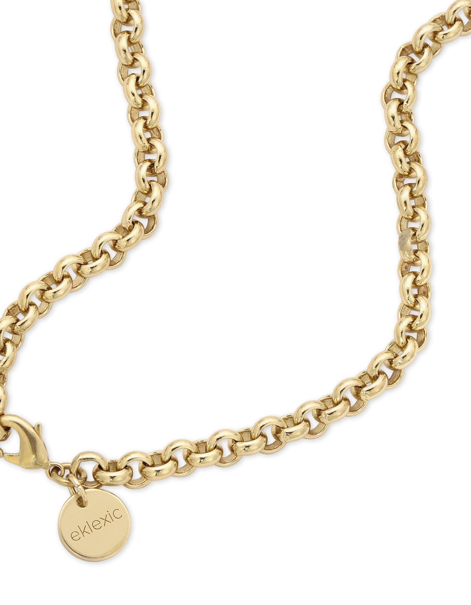 Micro Royal Chain with XL Baroque Pearl Pendant Necklace by eklexic jewelry