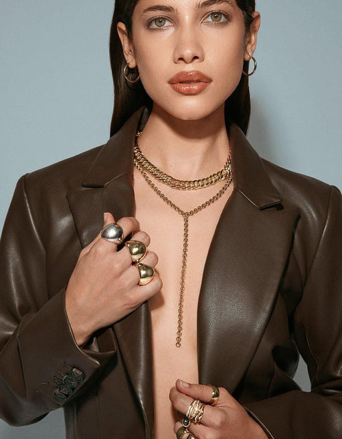 Load image into Gallery viewer, Micro Royal Rolo Chain Lariat by eklexic jewelry
