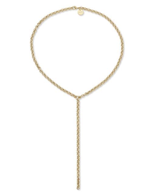 Load image into Gallery viewer, Micro Royal Rolo Chain Lariat by eklexic jewelry
