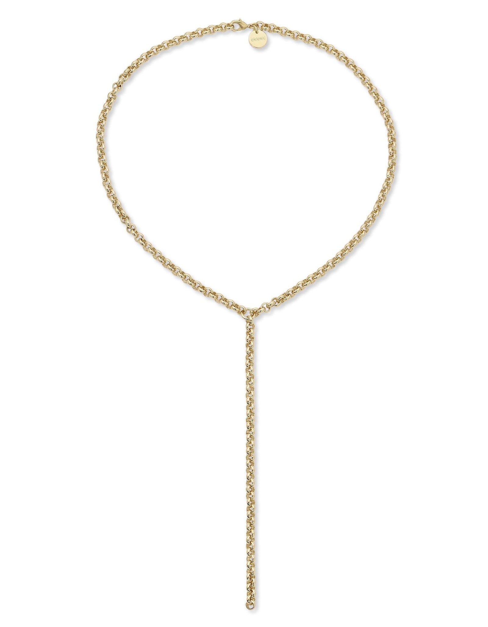 Micro Royal Rolo Chain Lariat by eklexic jewelry