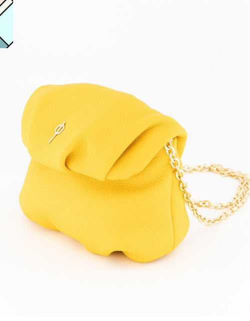 Load image into Gallery viewer, Mini Leda Floater Handbag Yellow by Ladiesse
