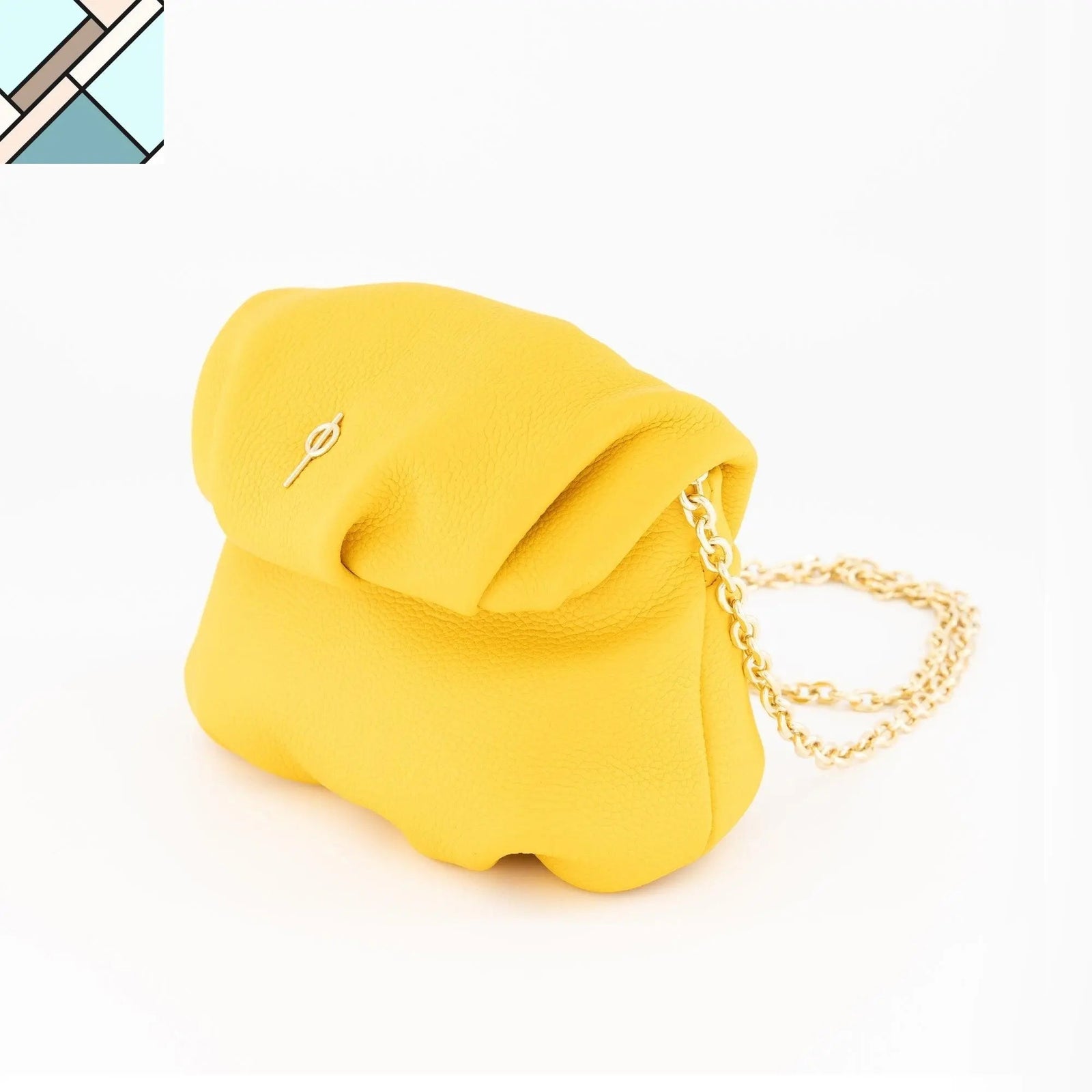 Mini Leda Floater Handbag Yellow by Ladiesse