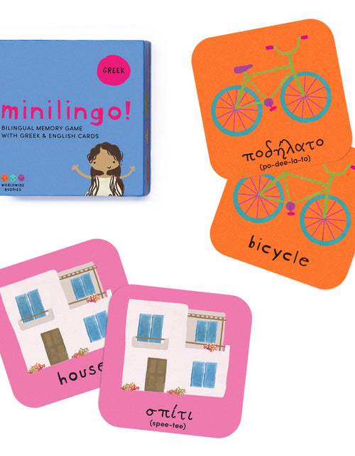 Load image into Gallery viewer, Minilingo, English/Greek Flashcards by Worldwide Buddies
