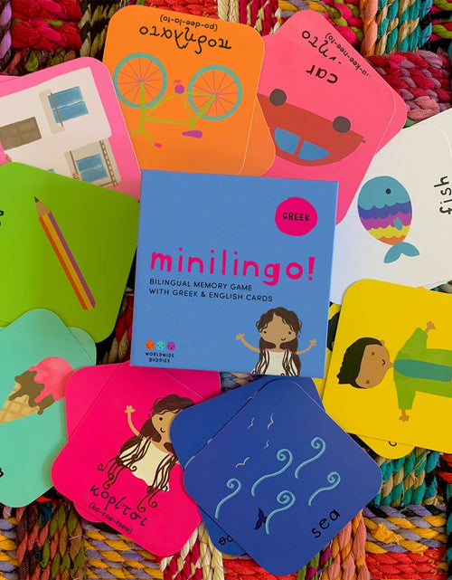 Load image into Gallery viewer, Minilingo, English/Greek Flashcards by Worldwide Buddies
