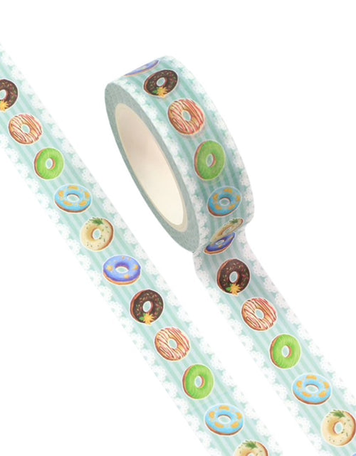 Load image into Gallery viewer, Minty Donuts and Lace Washi Tape | Gift Wrapping and Craft Tape by The Bullish Store
