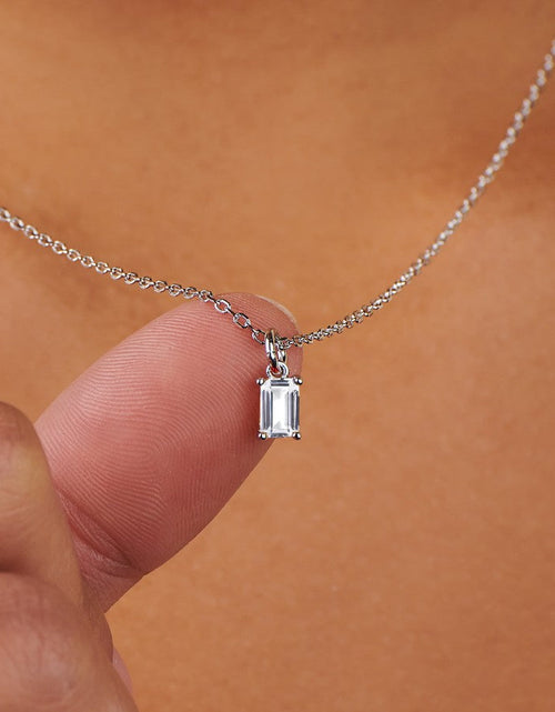 Load image into Gallery viewer, Birthstone Silver Necklace - April by Little Sky Stone
