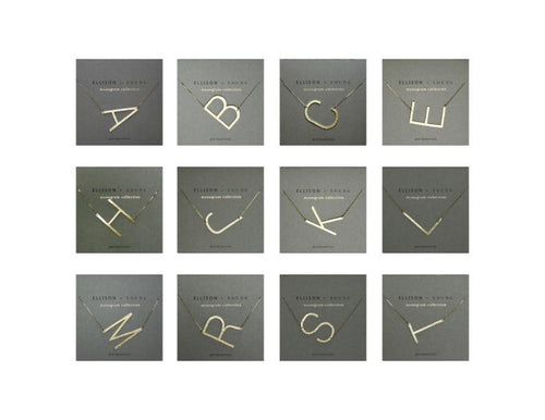 Load image into Gallery viewer, Monogram Collection Initial Necklace by Ellisonyoung.com
