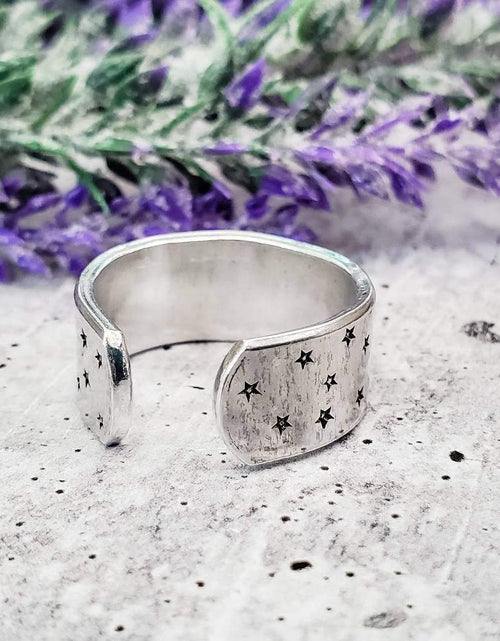 Load image into Gallery viewer, Moon Phases Celestial Silver Ring by Salt and Sparkle
