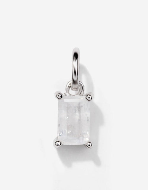 Load image into Gallery viewer, Moonstone June Birthstone Silver Charm by Little Sky Stone
