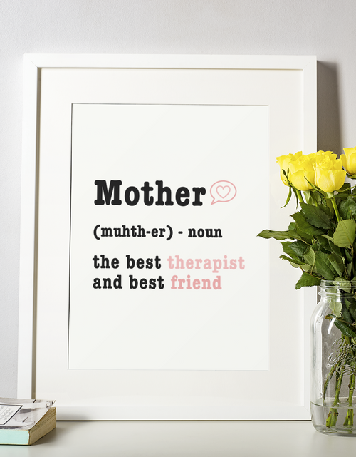 Load image into Gallery viewer, Mothers Day Mum Definition Pink 2022 Home Simple Room Wall Decor Print by WinsterCreations™ Official Store
