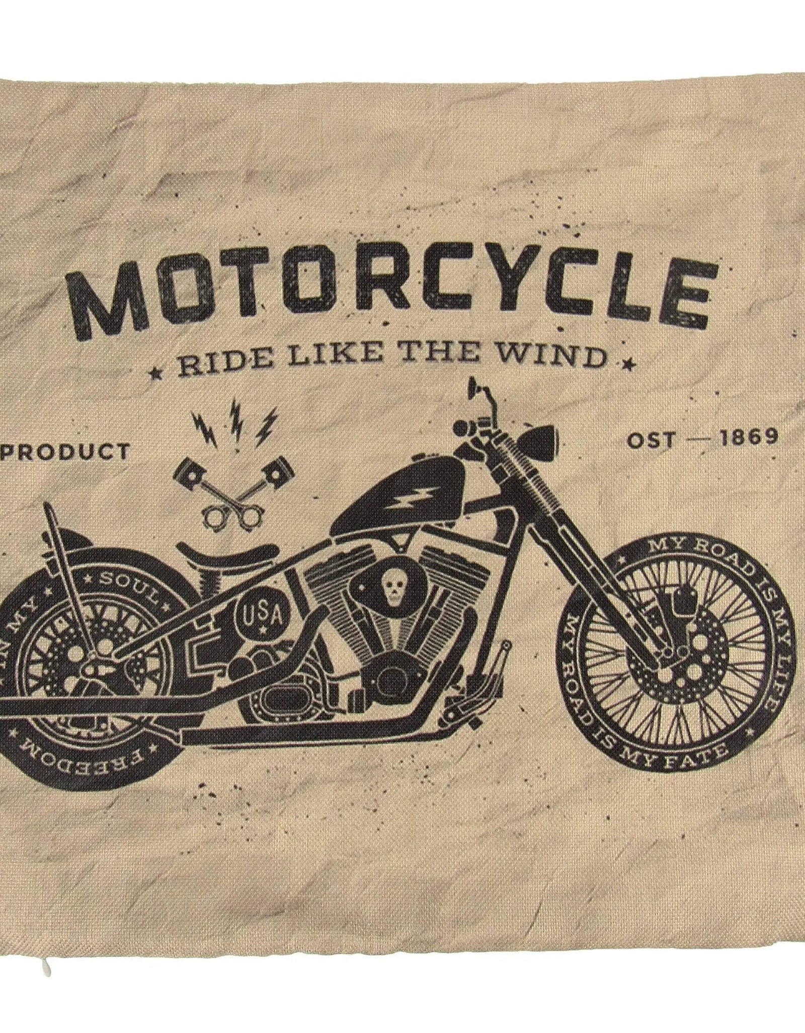 Motorcycles | Pillow Cover | Gift for Him | Throw Pillow | Home Décor | Boyfriend | Dad Gift | Classic Motorcycle by UniikPillows