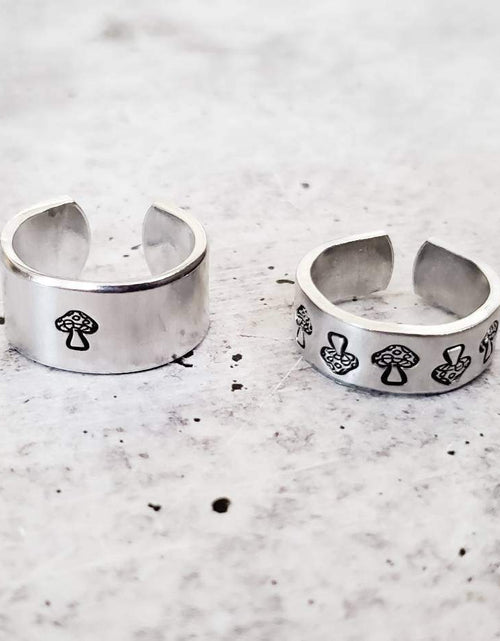 Load image into Gallery viewer, Mushroom Silver Ring by Salt and Sparkle
