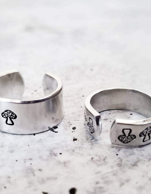 Load image into Gallery viewer, Mushroom Silver Ring by Salt and Sparkle
