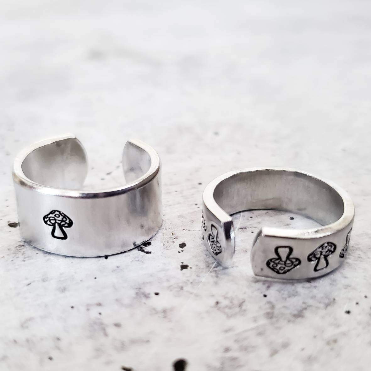 Mushroom Silver Ring by Salt and Sparkle